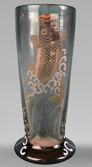 Ernest-Baptiste LÉVEILLÉ (attributed to), Eugène ROUSSEAU (after), Koi Carp Vase, circa 1885-1890 Ernest-Baptiste LÉVEILLÉ (attributed to), Eugène ROUSSEAU (after), Koi Carp Vase, circa 1885-1890-1