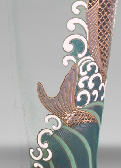 Ernest-Baptiste LÉVEILLÉ (attributed to), Eugène ROUSSEAU (after), Koi Carp Vase, circa 1885-1890 Ernest-Baptiste LÉVEILLÉ (attributed to), Eugène ROUSSEAU (after), Koi Carp Vase, circa 1885-1890-3