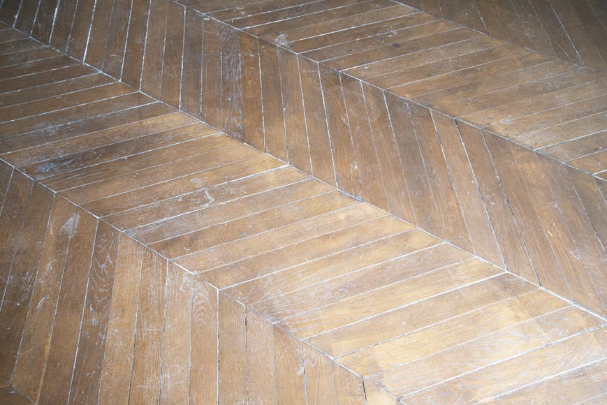 Lot of 22 m² of antique Point de Hongrie oak parquet flooring Lot of 22 m² of antique Point de Hongrie oak parquet flooring-2