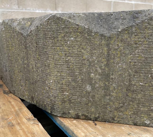 Pair of oval planters in stone Pair of oval planters in stone-6