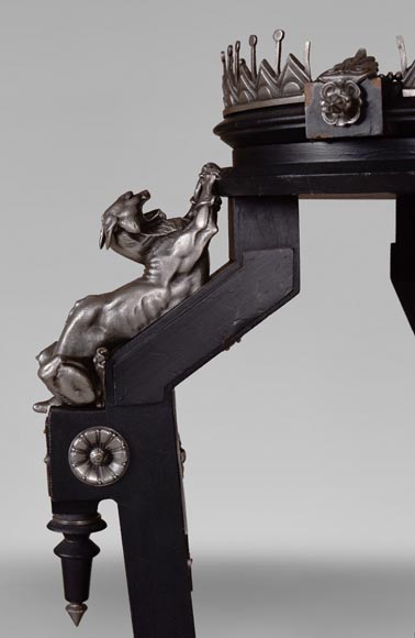 Charles-Guillaume DIEHL, Pair of Pedestals in wood and Bronze, circa 1870 Charles-Guillaume DIEHL, Pair of Pedestals in wood and Bronze, circa 1870-5