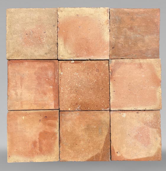 Set of around 17 m² of terracotta floor tiles Set of around 17 m² of terracotta floor tiles-0