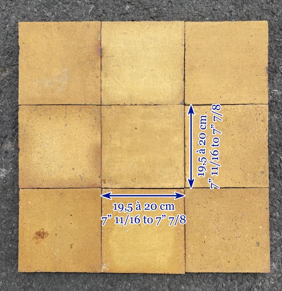 Set of around 15 m² of terracotta floor tiles in square shape Set of around 15 m² of terracotta floor tiles in square shape-6
