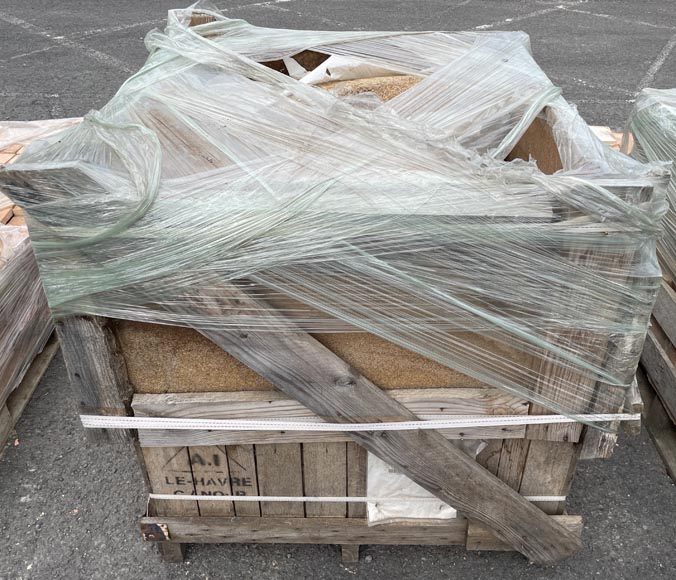 Batch of around 17 m² of terracotta floor tiles in square shape Batch of around 17 m² of terracotta floor tiles in square shape-5