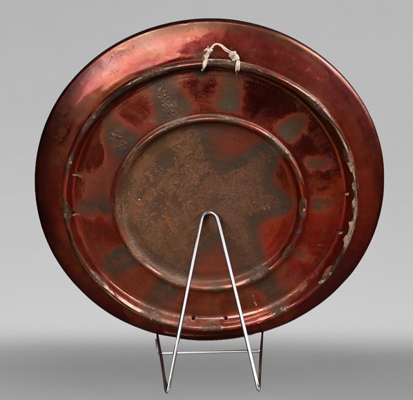 Mediterranean landscape, a rare iridescent dish by Delphin MASSIER Mediterranean landscape, a rare iridescent dish by Delphin MASSIER-6