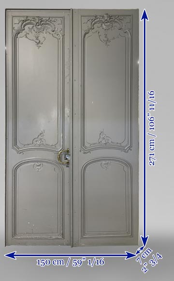 Two Louis XVI style double landing doors Two Louis XVI style double landing doors-24