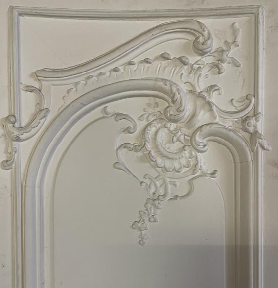 Exceptional pair of double Louis XV curved doorsn decorated on the two faces Exceptional pair of double Louis XV curved doorsn decorated on the two faces-1