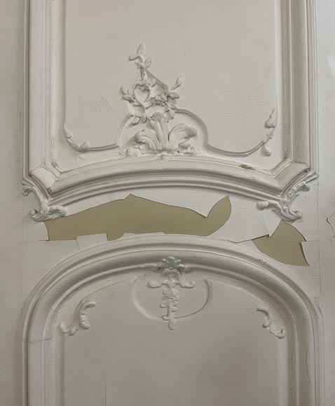 Exceptional pair of double Louis XV curved doorsn decorated on the two faces Exceptional pair of double Louis XV curved doorsn decorated on the two faces-14