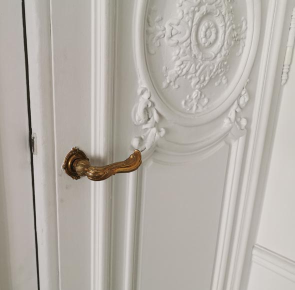 Pair of Régence style double dual-sided doors with roses Pair of Régence style double dual-sided doors with roses-4