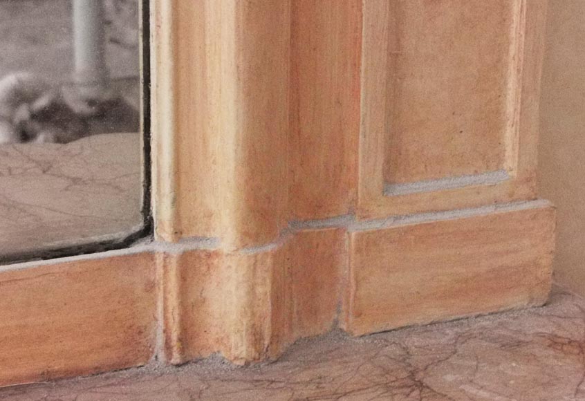 Beige Louis XV style trumeau, end of the 19th century Beige Louis XV style trumeau, end of the 19th century-3