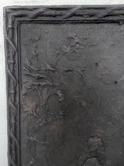 Fireback depicting saint Hubert in the forest Fireback depicting saint Hubert in the forest-1