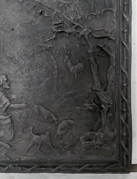 Fireback depicting saint Hubert in the forest Fireback depicting saint Hubert in the forest-6