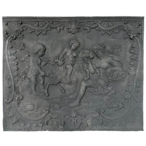 Louis XV fireback depicting Aphrodite Pandemos