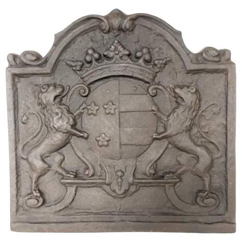 Fireback with wedding coat of arms, 19th century