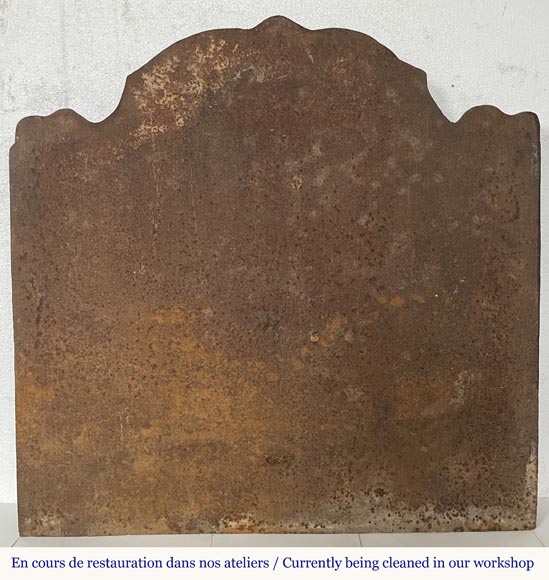 Fireback with wedding coat of arms, 19th century Fireback with wedding coat of arms, 19th century-7