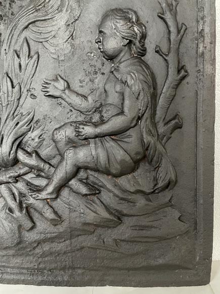 Small fireback with peasants by the fire Small fireback with peasants by the fire-4