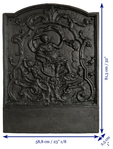 Louis XV style fireback decorated with a triumphal scene of a goddess Louis XV style fireback decorated with a triumphal scene of a goddess-9