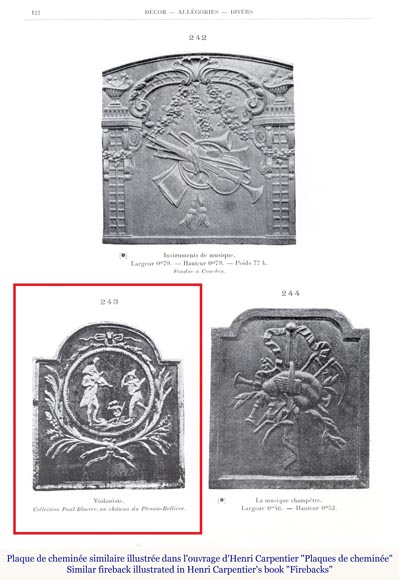 Louis XVI style fireback  Louis XVI style fireback