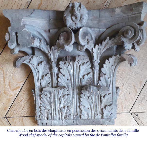 Gaston de PONTALBA - Series of eight composite capitals and bases for pilasters in gilt bronze 1853 Gaston de PONTALBA - Series of eight composite capitals and bases for pilasters in gilt bronze 1853-2