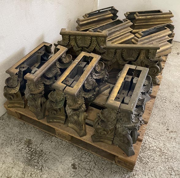 Gaston de PONTALBA - Series of eight composite capitals and bases for pilasters in gilt bronze 1853 Gaston de PONTALBA - Series of eight composite capitals and bases for pilasters in gilt bronze 1853-15