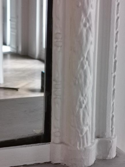 Large Regence style trumeau in painted wood and stucco, late 19th century Large Regence style trumeau in painted wood and stucco, late 19th century-5