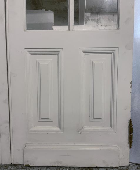 Series of three double wood doors with glasses Series of three double wood doors with glasses-3