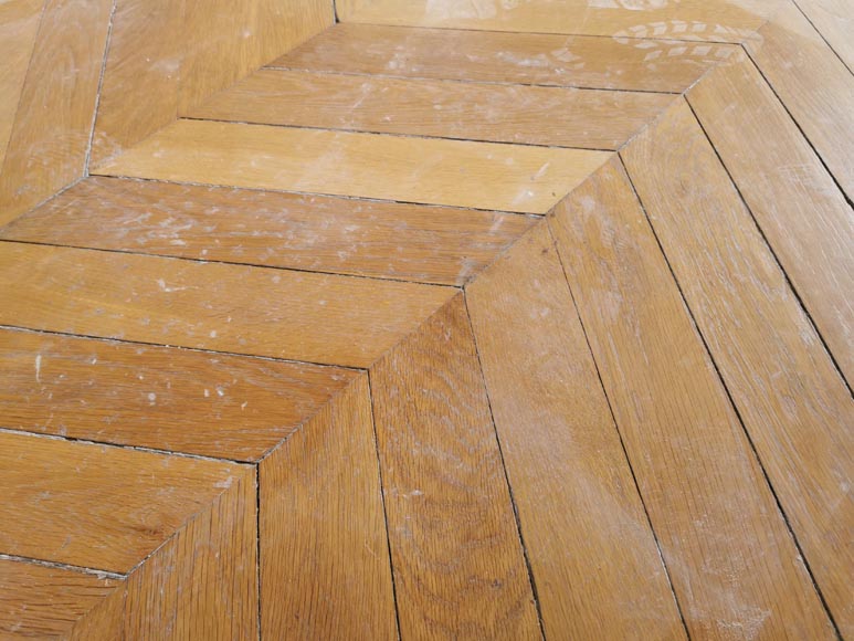 Lot of 16,5 m² of antique Point de Hongrie oak parquet flooring Lot of 16,5 m² of antique Point de Hongrie oak parquet flooring-5