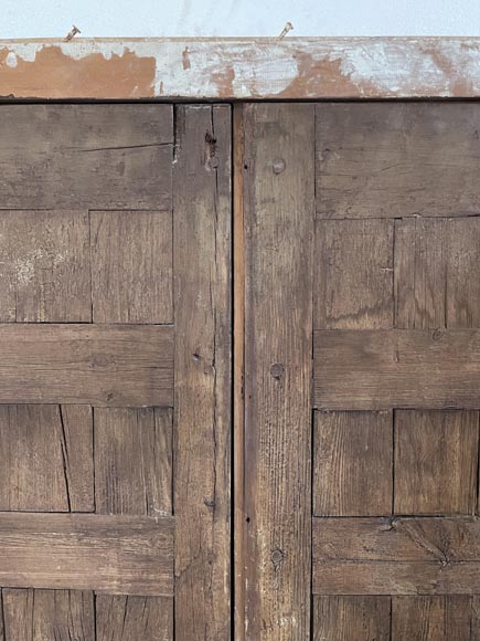Double oak door with iron work Double oak door with iron work-9