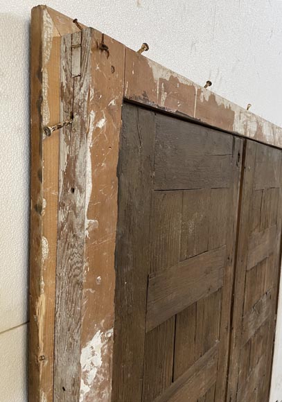 Double oak door with iron work Double oak door with iron work-10