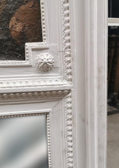 Small Louis XVI style trumeau with an oil on canva depicting a romantic scene Small Louis XVI style trumeau with an oil on canva depicting a romantic scene-3