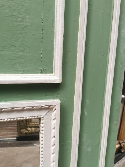 Small Louis XVI period trumeau with a Summer allegory in sculpted and painted wood Small Louis XVI period trumeau with a Summer allegory in sculpted and painted wood-5