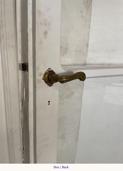 Curved double door in painted wood with panes Curved double door in painted wood with panes-9