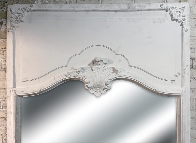 Large Louis XV style trumeau with a shell, late 19th century Large Louis XV style trumeau with a shell, late 19th century-1