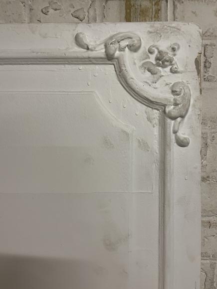 Louis XV style trumeau of painted in white wood with a shell Louis XV style trumeau of painted in white wood with a shell-6