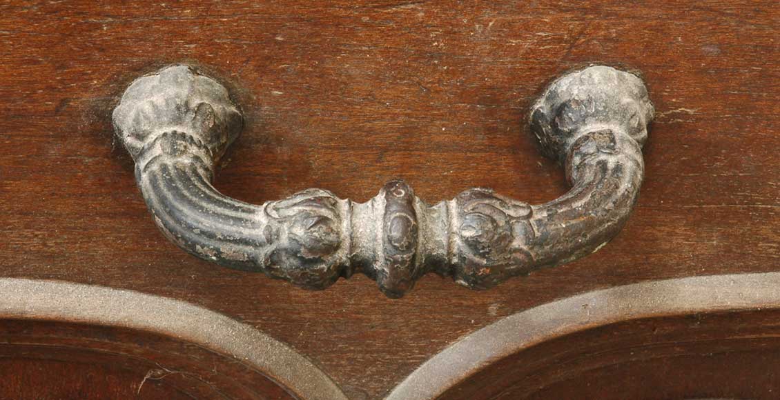 Neo-Gothic oak and walnut door  Neo-Gothic oak and walnut door -7