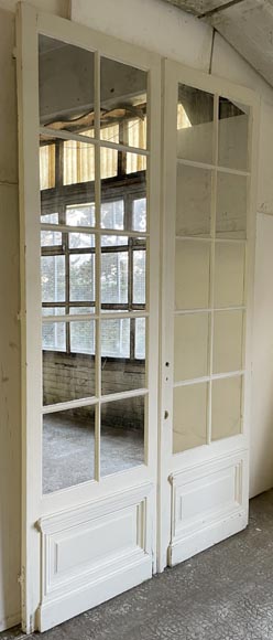 Double door in wood with mirror Double door in wood with mirror-1