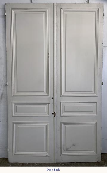 Double door in wood painted in white with mirror Double door in wood painted in white with mirror-6