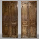 Pair of double oak doors with an Oriental inspiration