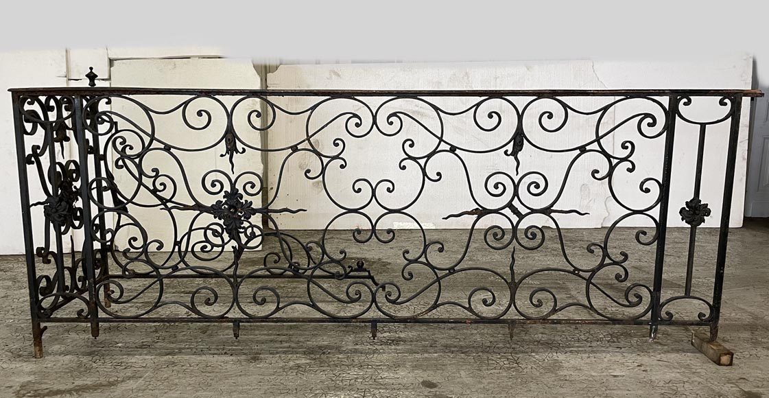Two wrought iron guardrails, 19th century Two wrought iron guardrails, 19th century-1