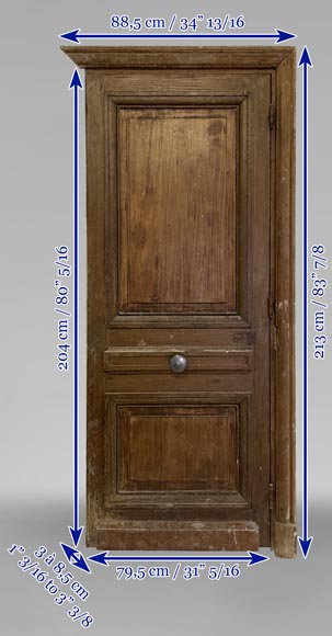 Antique oak door with frame Antique oak door with frame-4