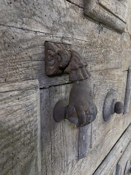 Important antique pine tree door, 18th century Important antique pine tree door, 18th century-4