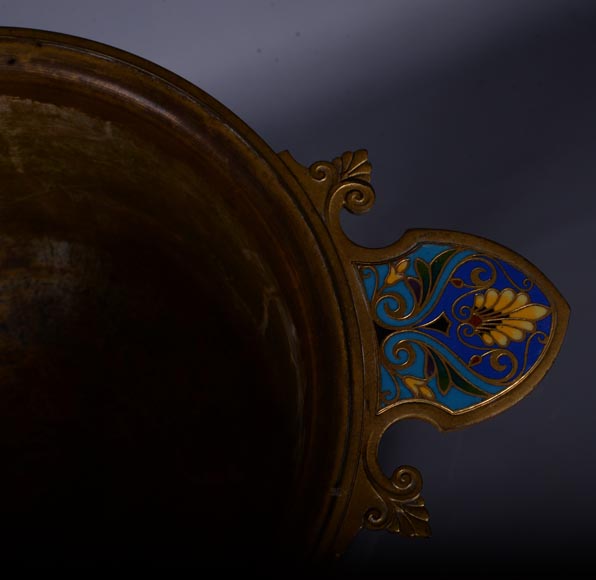 Louis - Constant SEVIN & Ferdinand BARBEDIENNE - Beautiful pair of ornament vases in bronze and  cloisonne enamel, circa 1862 Louis - Constant SEVIN & Ferdinand BARBEDIENNE - Beautiful pair of ornament vases in bronze and  cloisonne enamel, circa 1862-7