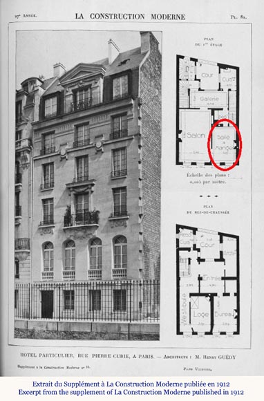 Art & Craft paneled room from the private mansion of the architect Henry GUEDY, 1912-1913 Art & Craft paneled room from the private mansion of the architect Henry GUEDY, 1912-1913-1