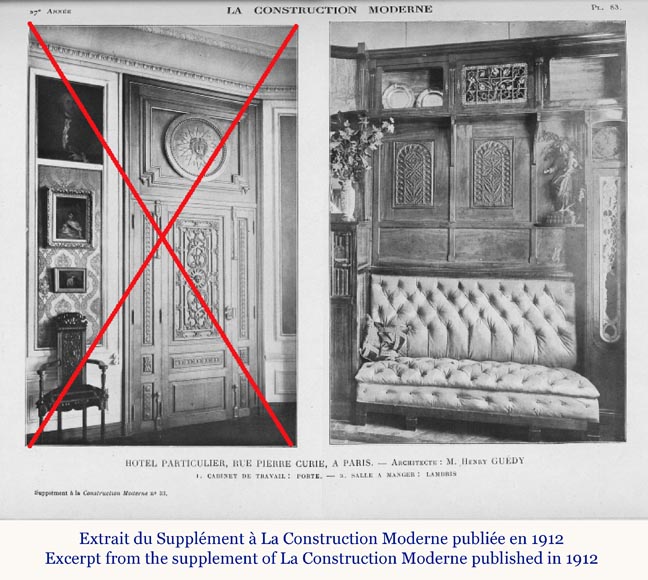Art & Craft paneled room from the private mansion of the architect Henry GUEDY, 1912-1913 Art & Craft paneled room from the private mansion of the architect Henry GUEDY, 1912-1913-2