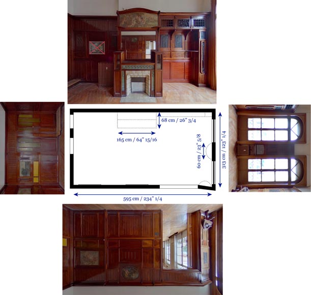 Art & Craft paneled room from the private mansion of the architect Henry GUEDY, 1912-1913 Art & Craft paneled room from the private mansion of the architect Henry GUEDY, 1912-1913-35