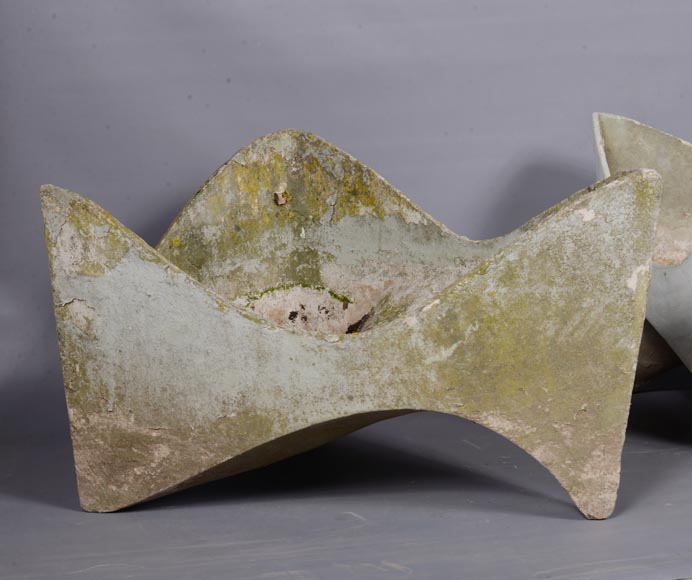 Willy Guhl, Rare pair of tooth planters, circa 1954 Willy Guhl, Rare pair of tooth planters, circa 1954-2