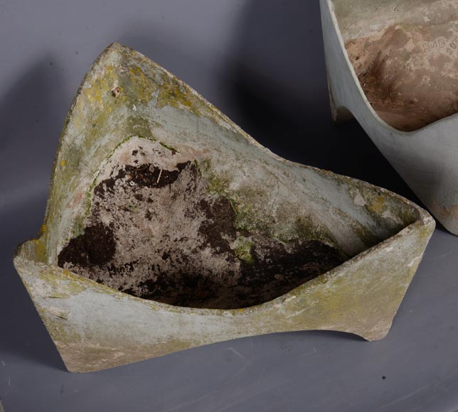 Willy Guhl, Rare pair of tooth planters, circa 1954 Willy Guhl, Rare pair of tooth planters, circa 1954-5