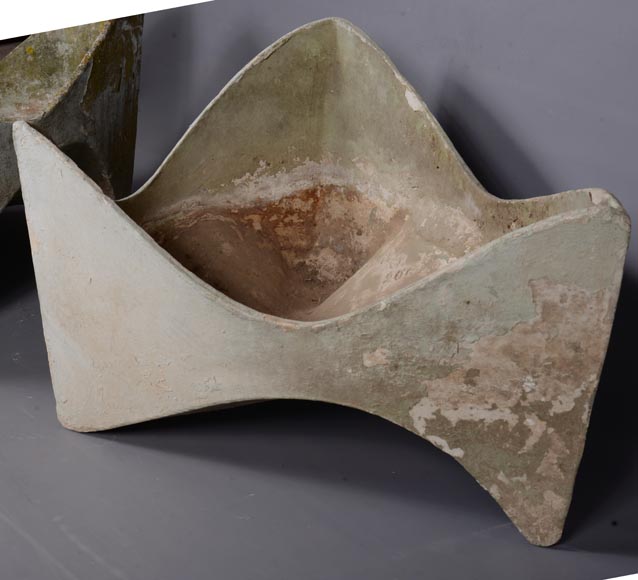 Willy Guhl, Rare pair of tooth planters, circa 1954 Willy Guhl, Rare pair of tooth planters, circa 1954-7