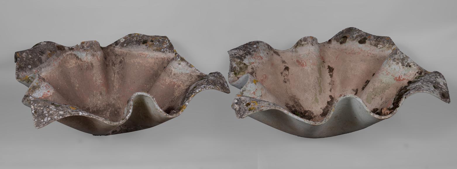 Willy Guhl, Pair of planters in fiber cement Willy Guhl, Pair of planters in fiber cement-0