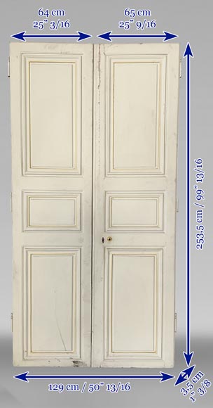 Serie of three double doors in painted wood Serie of three double doors in painted wood-21